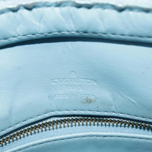 LOUIS VUITTON Monogram Vernis Houston Hand Bag Baby Blue M91005 LV Auth 98882 - Picture 10 of 16